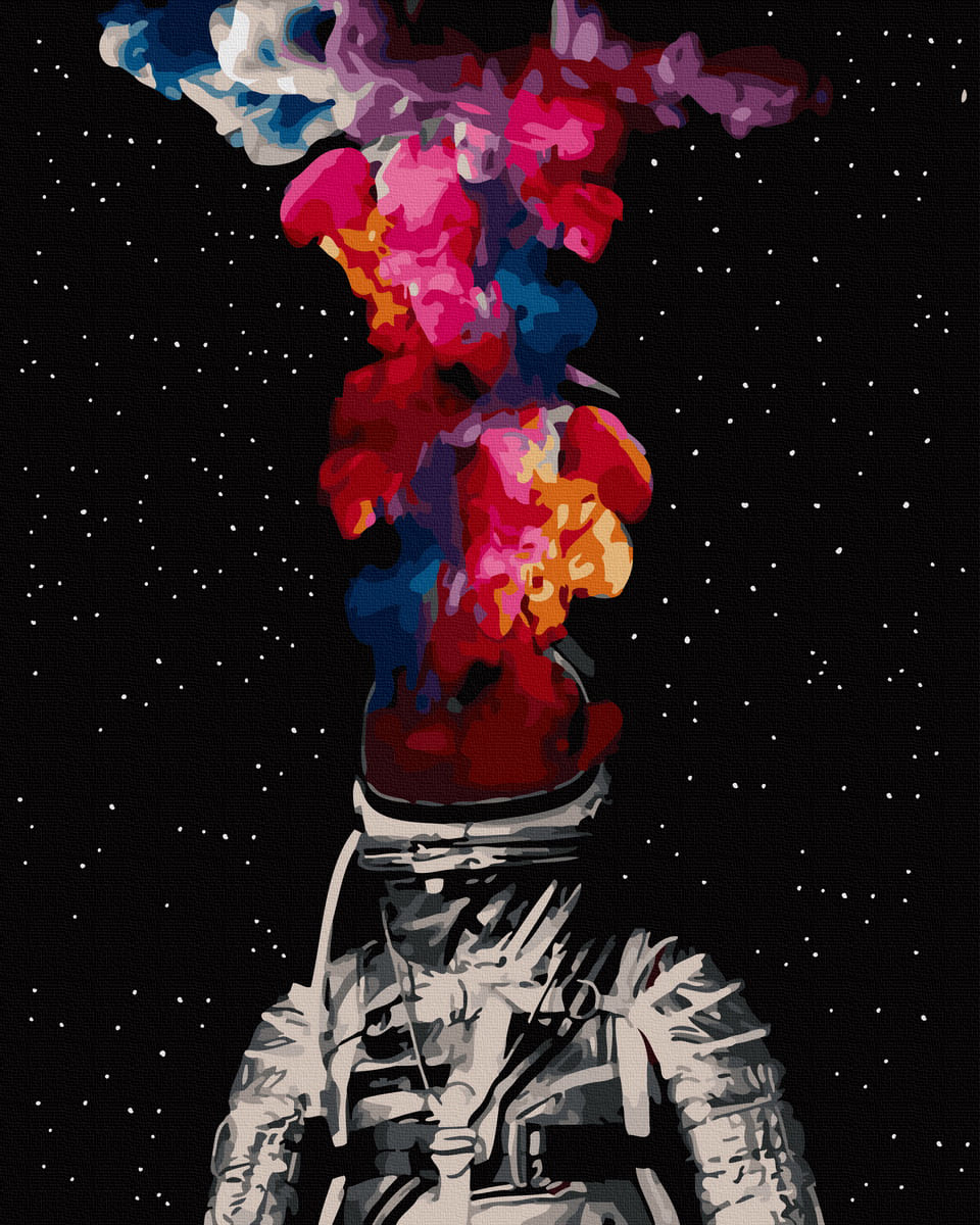 Pictura pe numere: Astronaut abstract