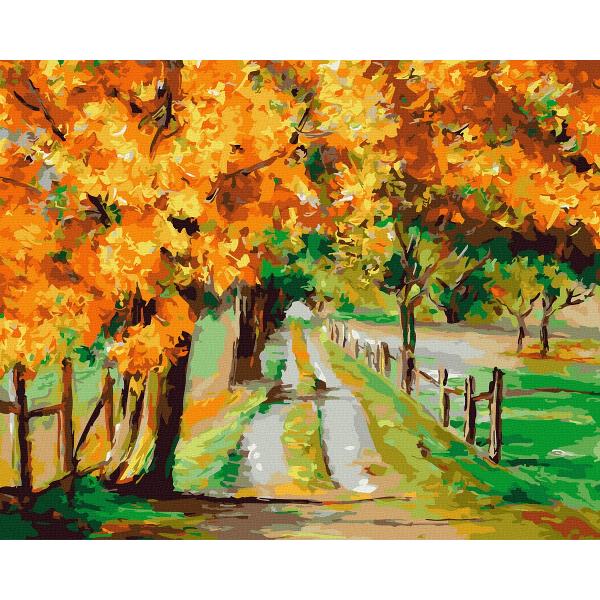 Pictura pe numere: Toamna in padure