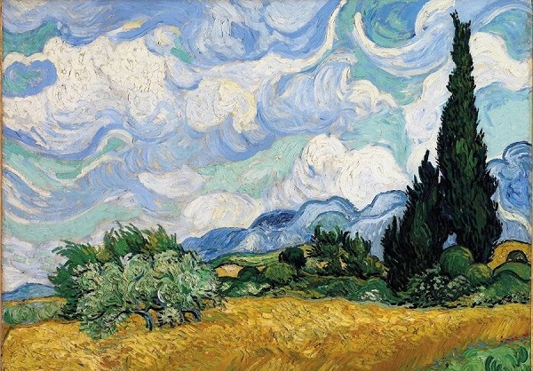 Suport pentru masa: Van Gogh. Champs avec Cypres
