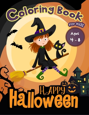 Coperta cărții 'Happy Halloween Coloring Book for Kids Ages 4-8 - Hero Press'
