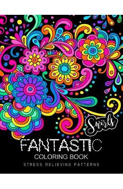 Poza produsului Fantastic Swirls coloring book: Coloring Book for Adult - Rainbow Bridge