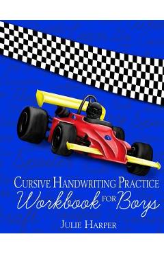 Coperta cărții 'Cursive Handwriting Practice Workbook for Boys - Julie Harper'
