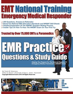 Coperta cărții 'EMT National Training Emergency Medical Responder, EMR Practice Questions - Arthur S. Reasor'