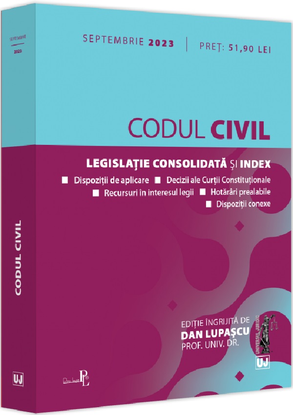 Codul civil Septembrie 2023 - Dan Lupascu