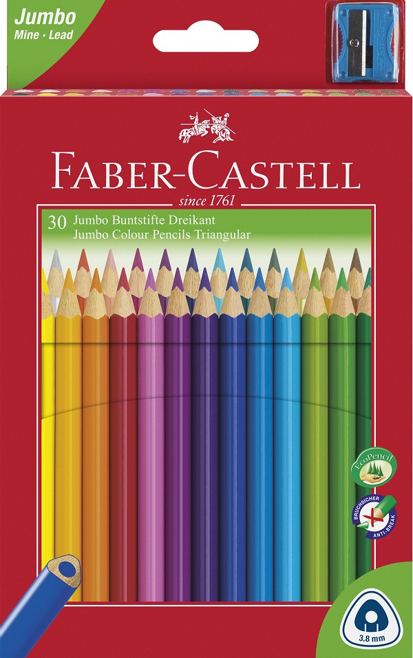 Creioane colorate 20 culori Jumbo + Ascutitoare
