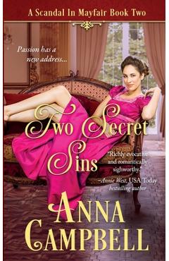 Coperta cărții 'Two Secret Sins: A Scandal in Mayfair Book 2 - Anna Campbell'