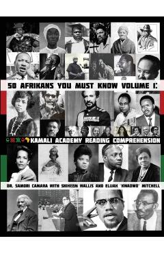Coperta cărții '50 Afrikans You Must Know: Kamali Academy Reading Comprehension - Samori Camara'
