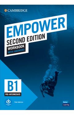 Coperta cărții 'Empower Pre-Intermediate/B1 Workbook with Answers - Peter Anderson'