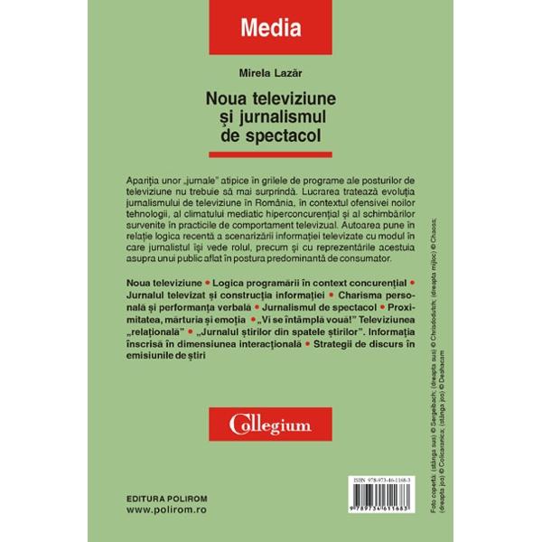 Noua Televiziune Si Jurnalismul De Spectacol - Mirela Lazar