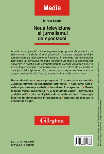 Coperta cărții 'Noua Televiziune Si Jurnalismul De Spectacol - Mirela Lazar'
