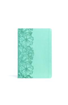Coperta cărții 'CSB Large Print Thinline Bible, Light Teal Leathertouch, Value Edition - Csb Bibles By Holman'