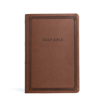 CSB Large Print Thinline Bible, Brown Leathertouch, Value Edition - Csb Bibles By Holman