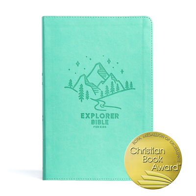 CSB Explorer Bible for Kids, Light Teal Mountains Leathertouch: Placing God's Word in the Middle of God's World - Csb Bibles By Holman