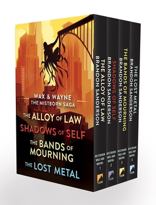 Wax and Wayne, the Mistborn Saga Boxed Set: Alloy of Law, Shadows of Self, Bands of Mourning, and the Lost Metal - Brandon Sanderson