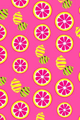 Pink Lemonade: A 6x9 Lemon Lime Notebook with 120 College Ruled Pages - Summer Citrus Books