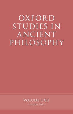 Oxford Studies in Ancient Philosophy, Volume 62 - Victor Caston