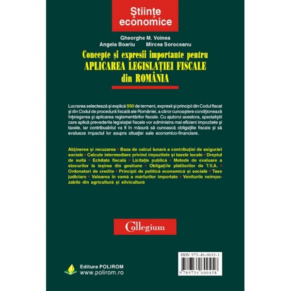 Concepte si expresii importante pentu aplicarea legislatiei fiscale din Ro - Gheorghe M. Voinea