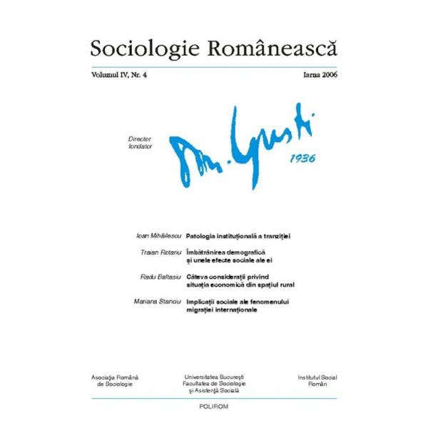 Sociologie romaneasca - Vol. IV, Nr. 4-2006
