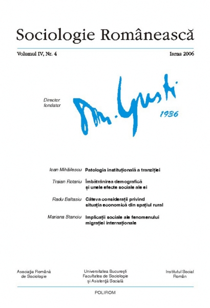 Coperta cărții 'Sociologie romaneasca - Vol. IV, Nr. 4-2006'