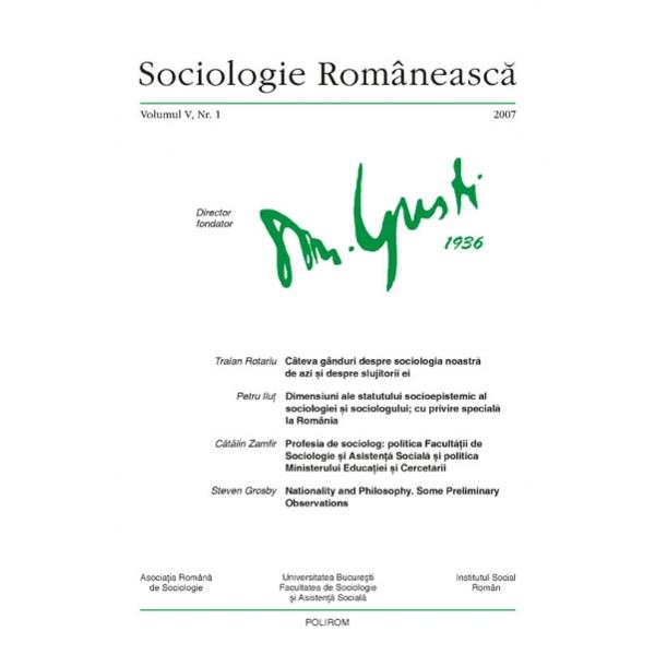 Sociologie romaneasca - Vol. V, Nr. 1-2007