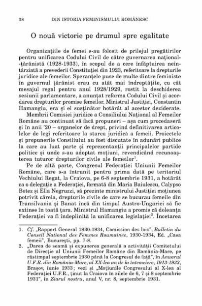 Coperta cărții 'Din istoria feminismului romanesc vol. II - Stefania Mihailescu'