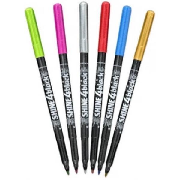 Set coli desen anti-stress negre + 6 markere