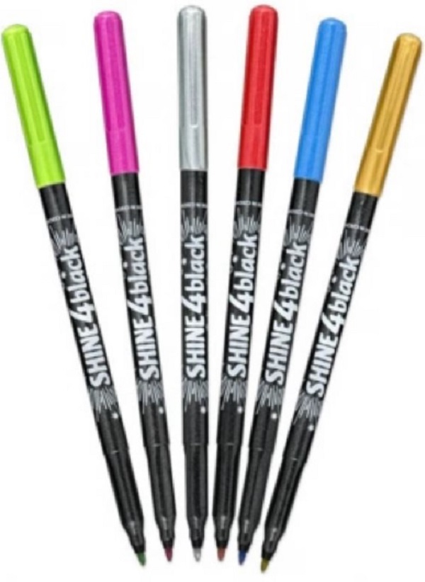 Set coli desen anti-stress negre + 6 markere