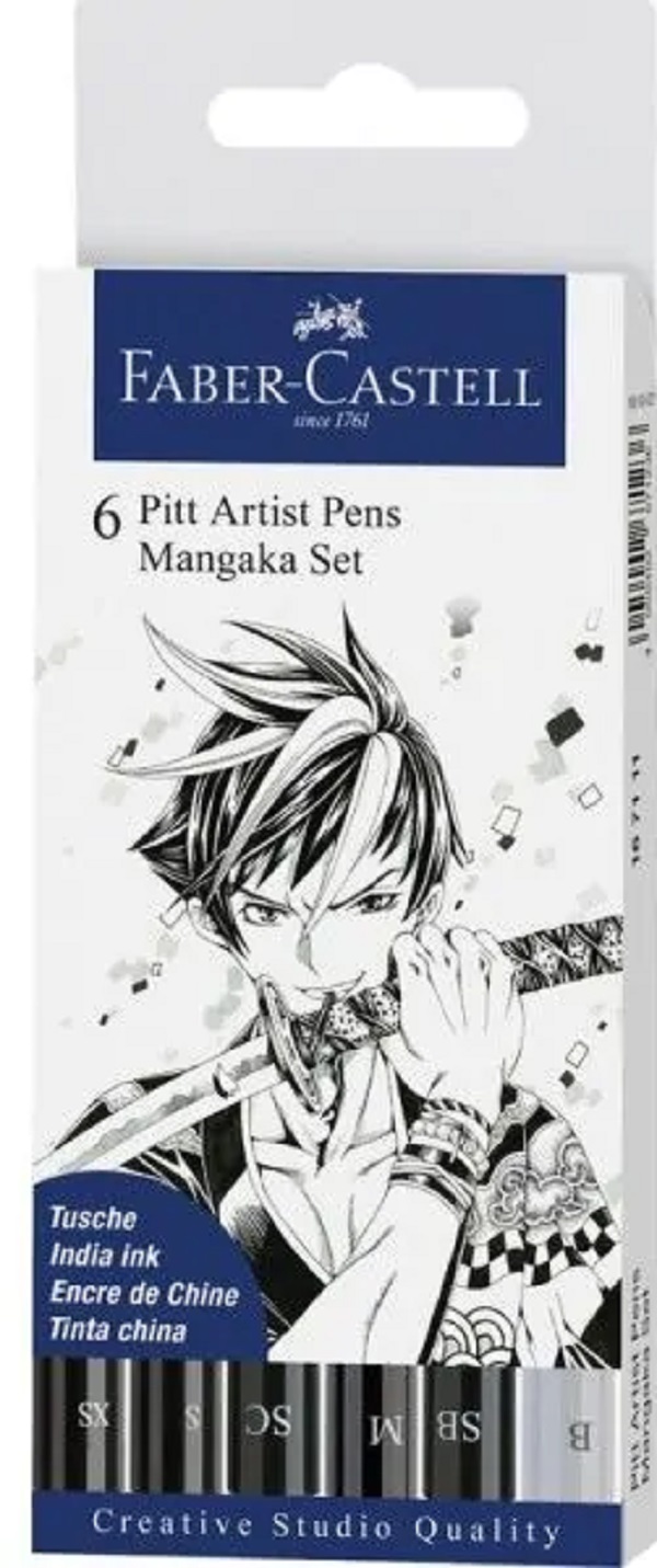 Set 6 Pitt Artist Pens Mangaka