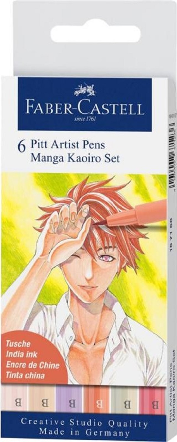 Set 6 Pitt Artist Pens Manga Kaoiro