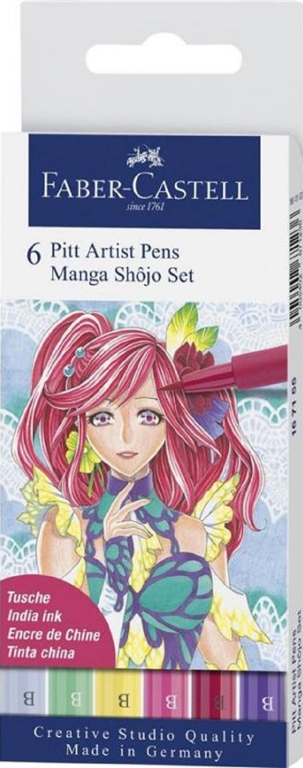 Set 6 Pitt Artist Pens Manga Shojo
