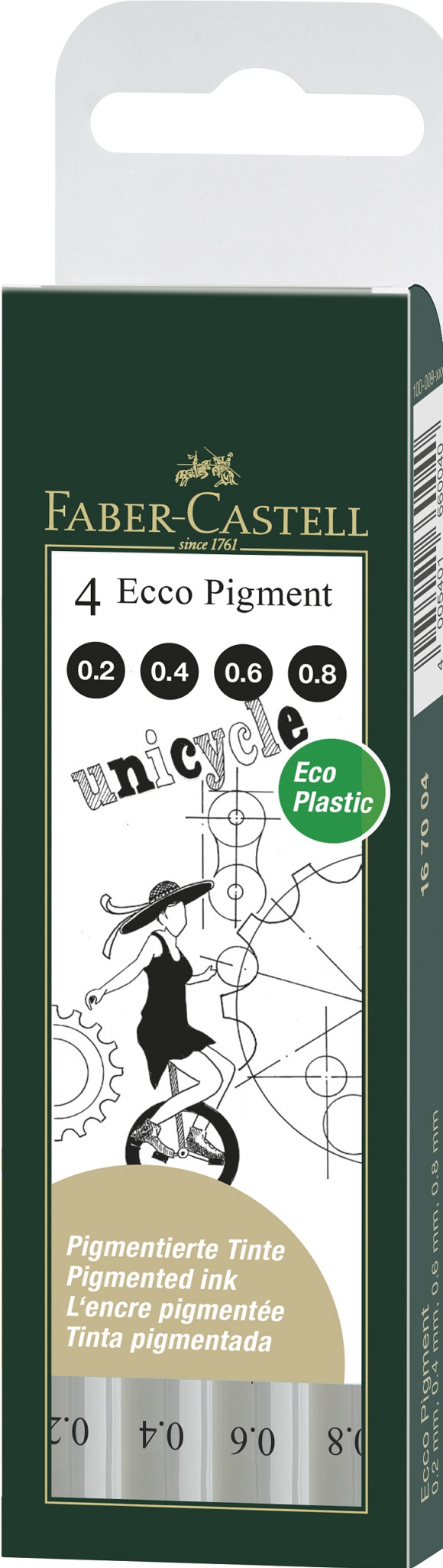 Set 4 linere Ecco Pigment Unicycle