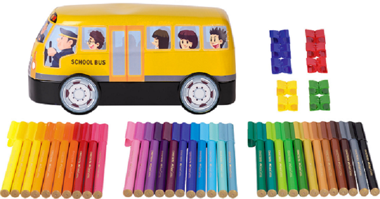 Set Carioci 33 culori. Autobuz