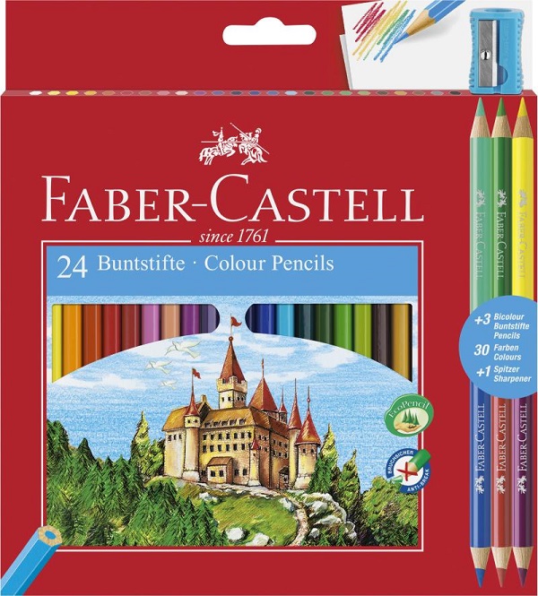 Creioane colorate 24 culori + Ascutitoare