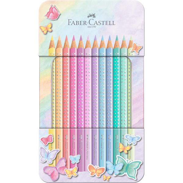 Set cadou 12 creioane colorate pastel Sparkle