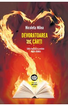 Coperta cărții 'Devoratoarea de cărți - Nicoleta Milea'