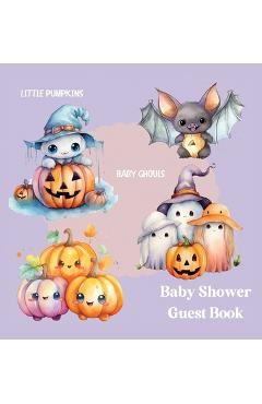 Coperta cărții 'Halloween Baby Shower Guest Book - Lulu And Bell'