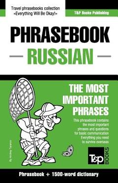 Coperta cărții 'English-Russian phrasebook and 1500-word dictionary - Andrey Taranov'