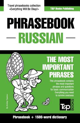 Coperta cărții 'English-Russian phrasebook and 1500-word dictionary - Andrey Taranov'
