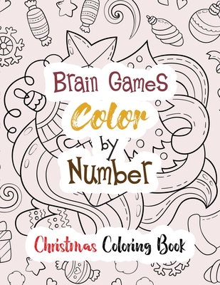 Brain Games Color by Number: Christmas Coloring Book, Color by Number Books, A Christian Coloring Book gift card alternative, Guided Coloring Book - Voloxx Studio