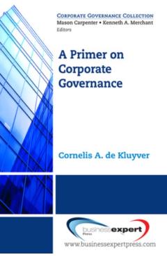 Coperta cărții 'A Primer on Corporate Governance - Cornelis A. De Kluyver'