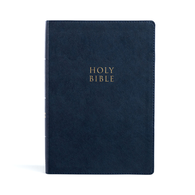 CSB Super Giant Print Reference Bible, Navy Leathertouch - Csb Bibles By Holman