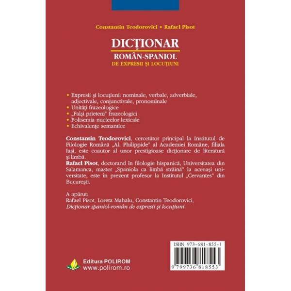  Dictionar Roman Spaniol De Expresii Si Locutiuni - Constantin Teodorovici, Rafael Pisot