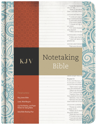 KJV Notetaking Bible, Blue Floral - Holman Bible Publishers