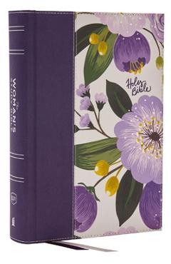 Coperta cărții 'Kjv, the Woman's Study Bible, Cloth Over Board, Purple Floral, Red Letter, Full-Color Edition, Comfort Print: Receiving'