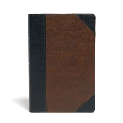 KJV Large Print Personal Size Reference Bible, Brown/Black Leathertouch Indexed - Holman Bible Publishers