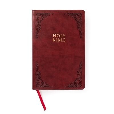 CSB Large Print Personal Size Reference Bible, Burgundy Leathertouch - Csb Bibles By Holman