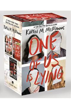 Coperta cărții 'One of Us Is Lying Series Boxed Set: One of Us Is Lying; One of Us Is Next; One of Us Is Back - Karen M. Mcmanus'