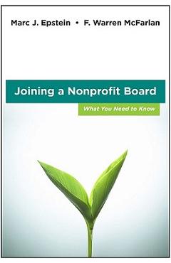 Coperta cărții 'Joining a Nonprofit Board - Marc J. Epstein'