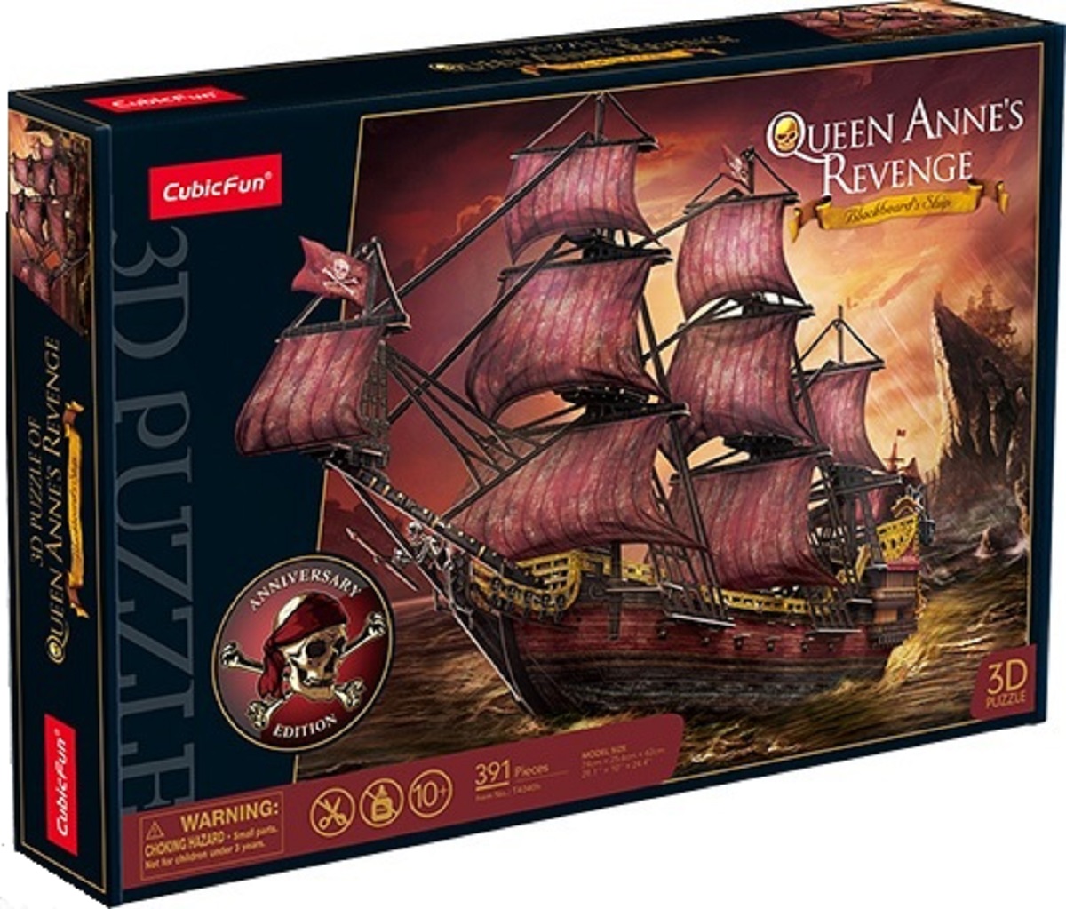 Puzzle 3D 391 piese. Nava Queen Anne's Revenge. Blackbeard's Ship