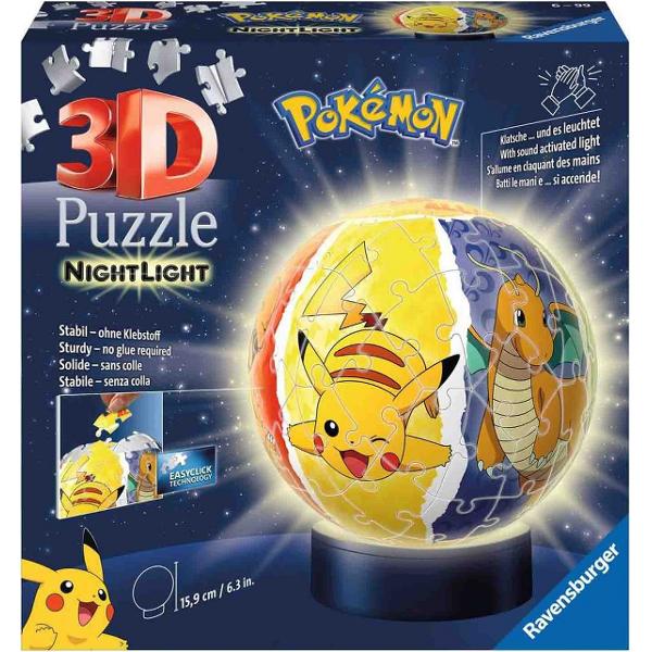 Puzzle 3D luminos. Pokemon